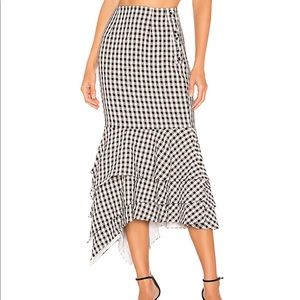 Ayesha Midi Skirt in Black & White